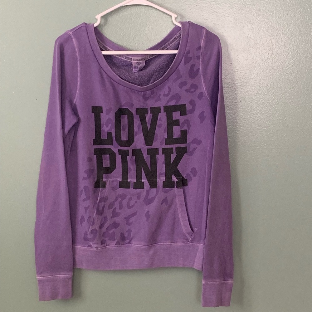 Pink sweater in purple some fade